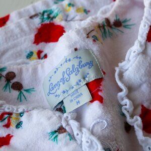 Lanz of Salzburg M Flannel Cotton Nightgown – Classic & Cozy - Red Cardinal